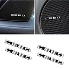 4 шт., алюминиевые 3d-наклейки-эмблемы для динамиков Kia Ceed Rio 3 4