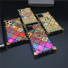 Роскошный клетчатый Винтажный чехол для телефона Samsung Galaxy S21 PLUS S9 S10 S20 Plus A50 Note 20 Ultra 9 A70 A71 A51 A52 A72