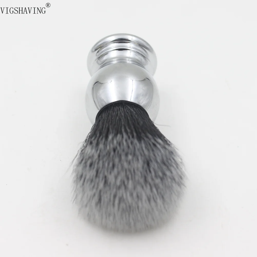 Хромированная металлическая ручка Черная синтетическая щетка для бритья