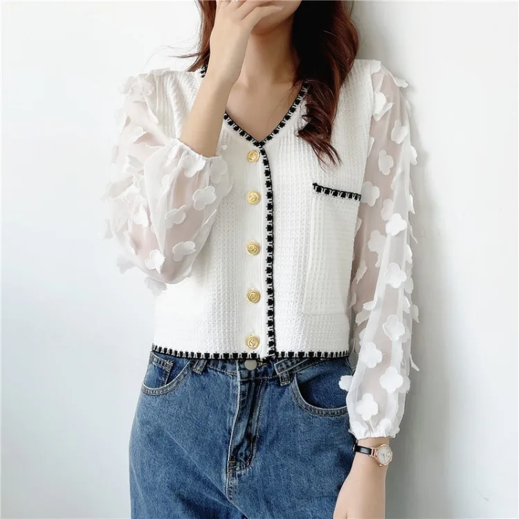 

Корейский вариант однобортный Кардиган свитер женский солнцезащитный топ с длинными рукавами