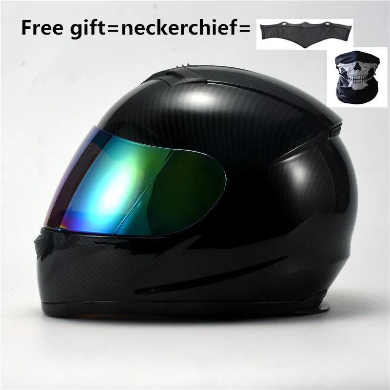 ABS material Gloss Мото шлемы полное лицо мото rcycle шлемы DOT одобренные с удаленным шейным платком четыре сезона солнцезащитный щит Прикрепленный прозрачный козырек - Цвет: ABS material Gloss