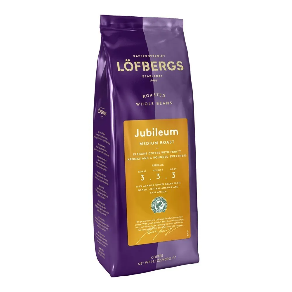 Кофе Lofbergs &quotJubileum&quot в зернах 400 гр|Кофе зернах| |