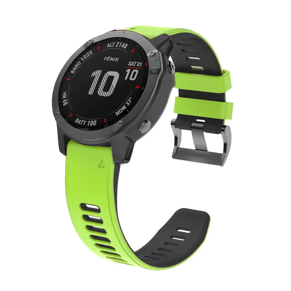 Ремешок для часов Garmin Enduro Fenix 6 6X Pro Solar 5 5X Plus 3 HR спуск MK1 Mk2 Mk2i силиконовый