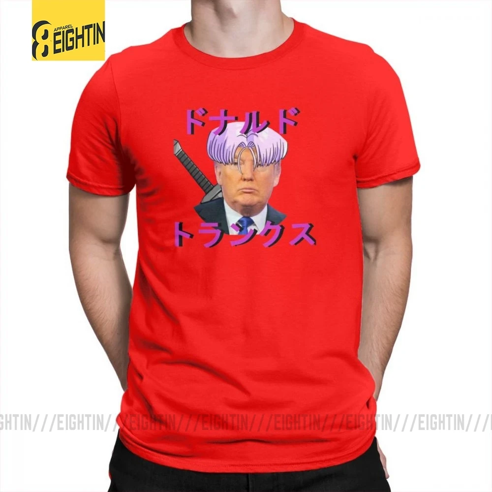 Vaporwave футболки Donald J trunks Футболка Мужская Высокое качество футболки с коротким рукавом большой размер хлопок смешной Стильный плюс - Цвет: Красный