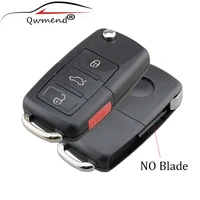 qwmend 3buttons remote key shell case for vw jetta golf passat beetle polo skoda 2004 2011 original car key fob without blade