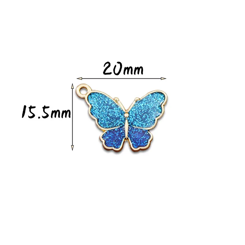 DIY Butterfly Initial Necklace Jewelry Pendant Earring Necklace Keychain Pendant Accessories Material Wholesale
