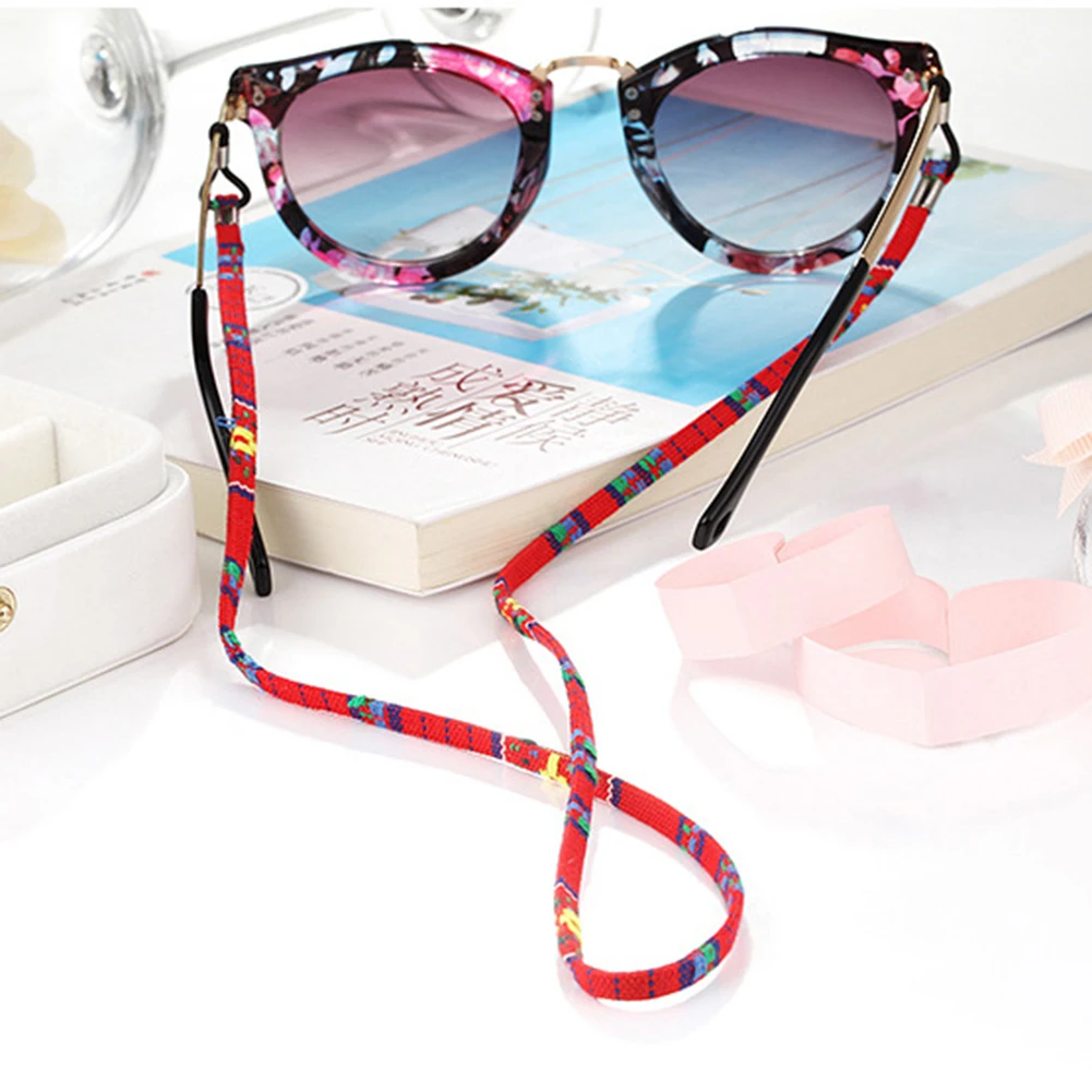 

5mm Wide DIY Eyeglass Sunglasses Cord Strap Ethnic Style Cotton Eyewear Lanyard Neck Strap String Mask Chain Eye wear
