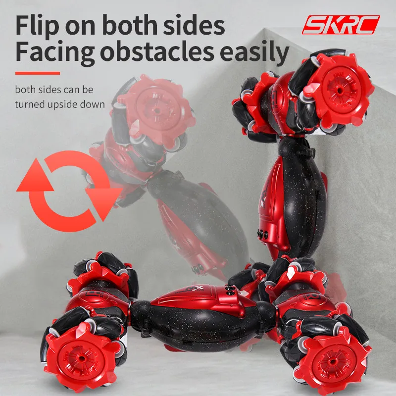 

1827-20 RC Stunt Car 4WD Electric Watch Gesture Induction Deformable Transformer Remote Control Car LED Drift Cars Toys Foy Boys