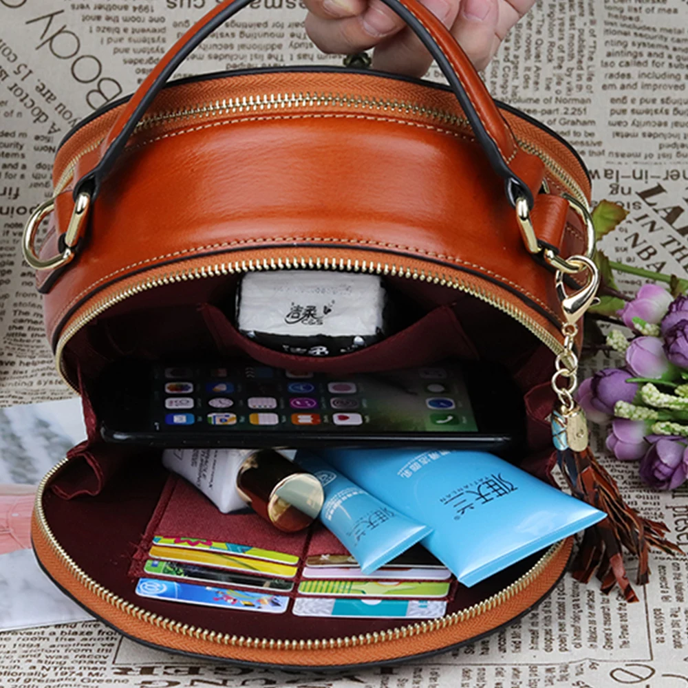 

Luxury Tote Bag High Quality bag Women Genuine Leather Handbag Vintage Bags Embossing Printing Retro Designer Floral Handbag