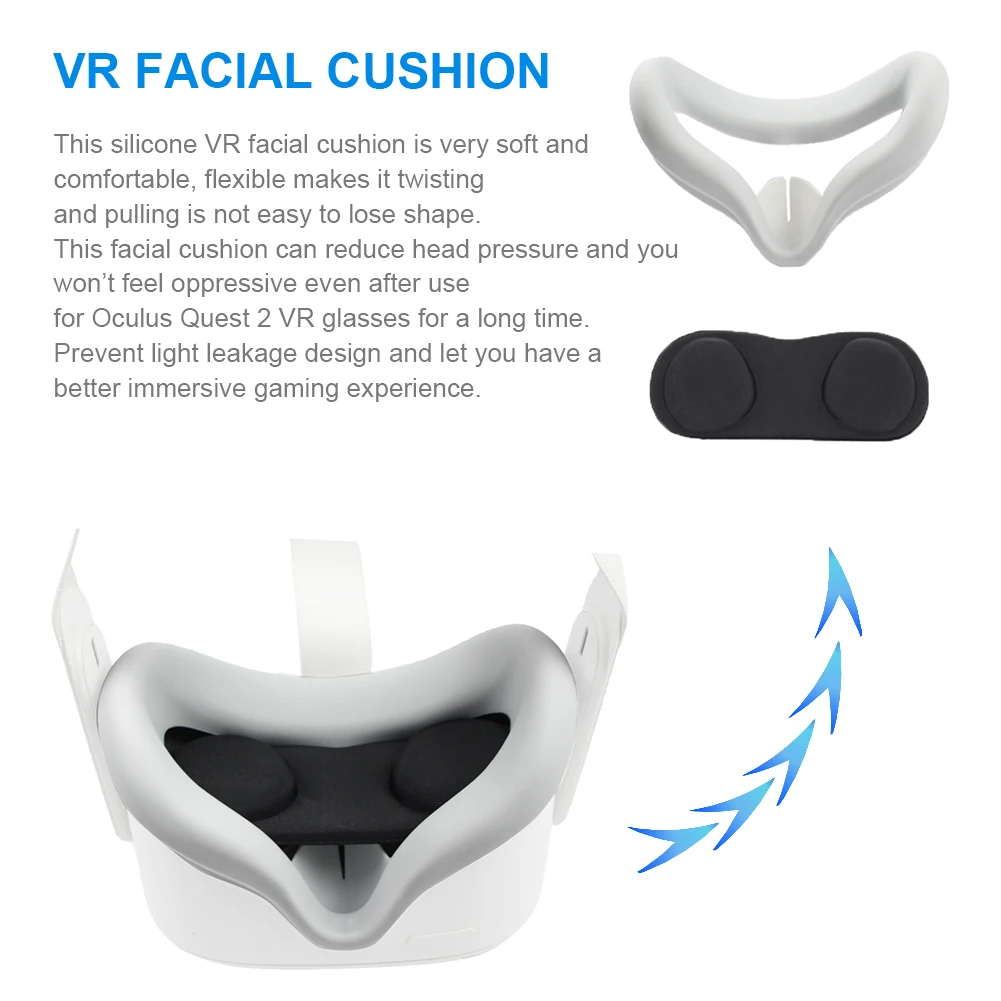 

Rocker Cap Facial Cushion Set Handheld VR Accessories Replacement Parts Gaming Non Slip Controller Grip Cover For Oculus Quest 2