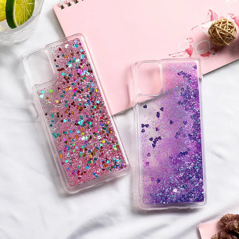 

For Samsung Galaxy A50S Case Glitter Funda For Samsung A30S A70S A20e A21S M31 M51 M12 Note 20 Liquid Quicksand Back Cover