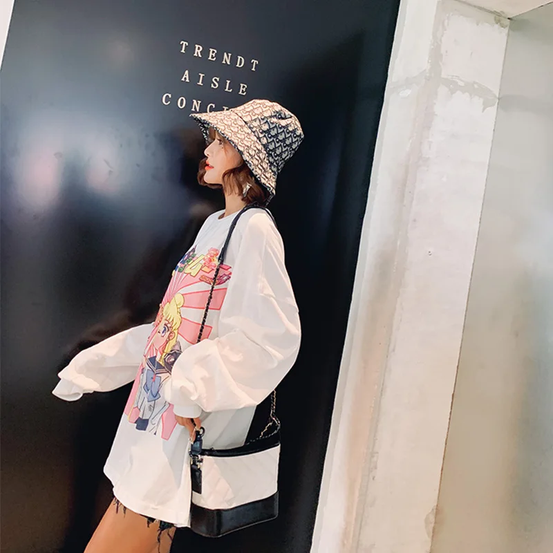 2019 осень cec Кофты с рисунками героев мультфильма Длинные рукава для женщин