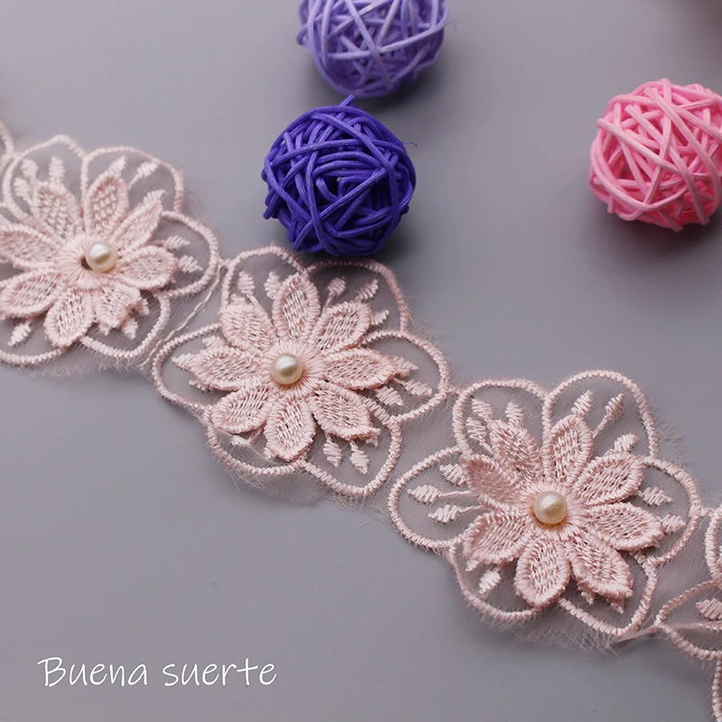 10 шт. двухслойная вышитая кружевная лента для платья|Кружево| |