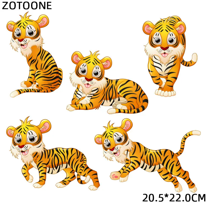 Патчи с милыми животными медведь тигр патчи для одежды наклейка футболки