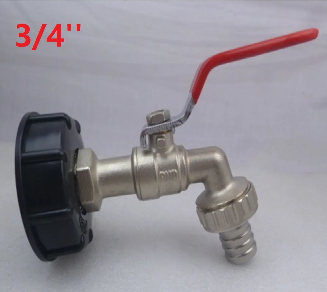 

Brass IBC Adapter 3/4 Ball Valve Drain Valve Rainwater Tank Ton Barrel Fittings Water Tank Adapter Durable IBC Tank Fittings Cap