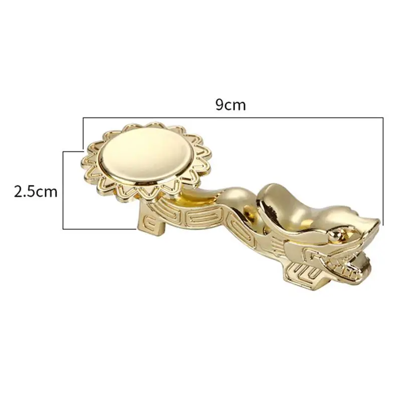 

Zinc Alloy Chopsticks Rest Dragon Head Solid Color Chopsticks Stand Rack Spoon Fork Knife Holder (Golden)