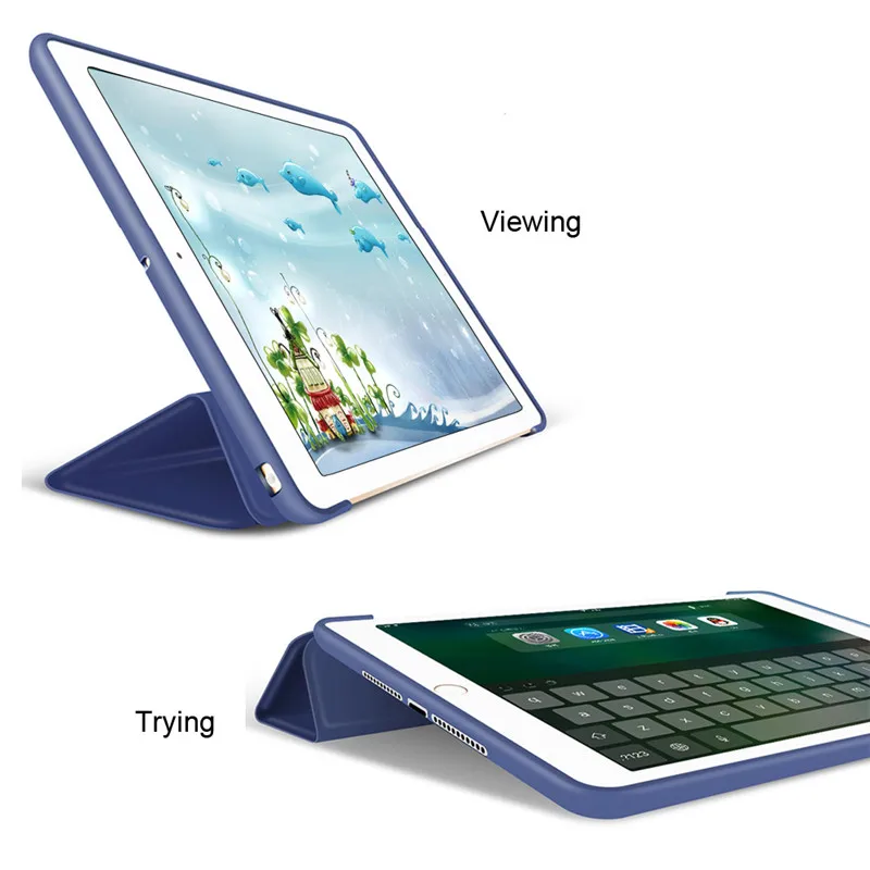 Смарт чехол из мягкого силикона для Apple iPad Pro 11 2018 aзмей A1934 A2013 Фолио искусственной
