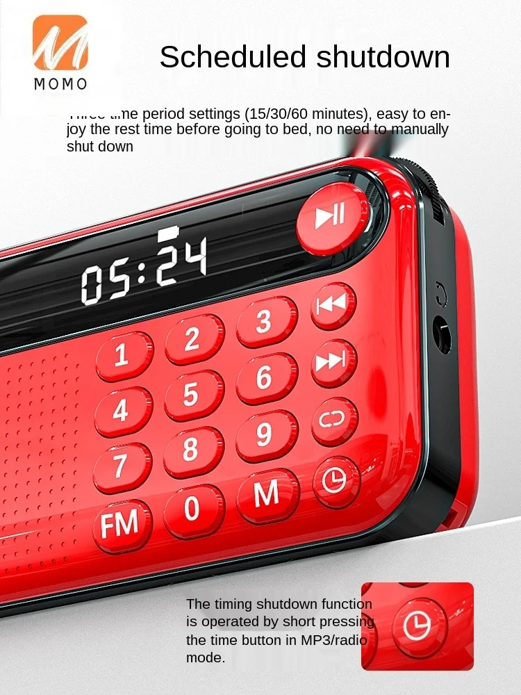 

Radio for the Elderly and the Elderly Player Can Be Inserted into U Card Charging Walkman Broadcast Small