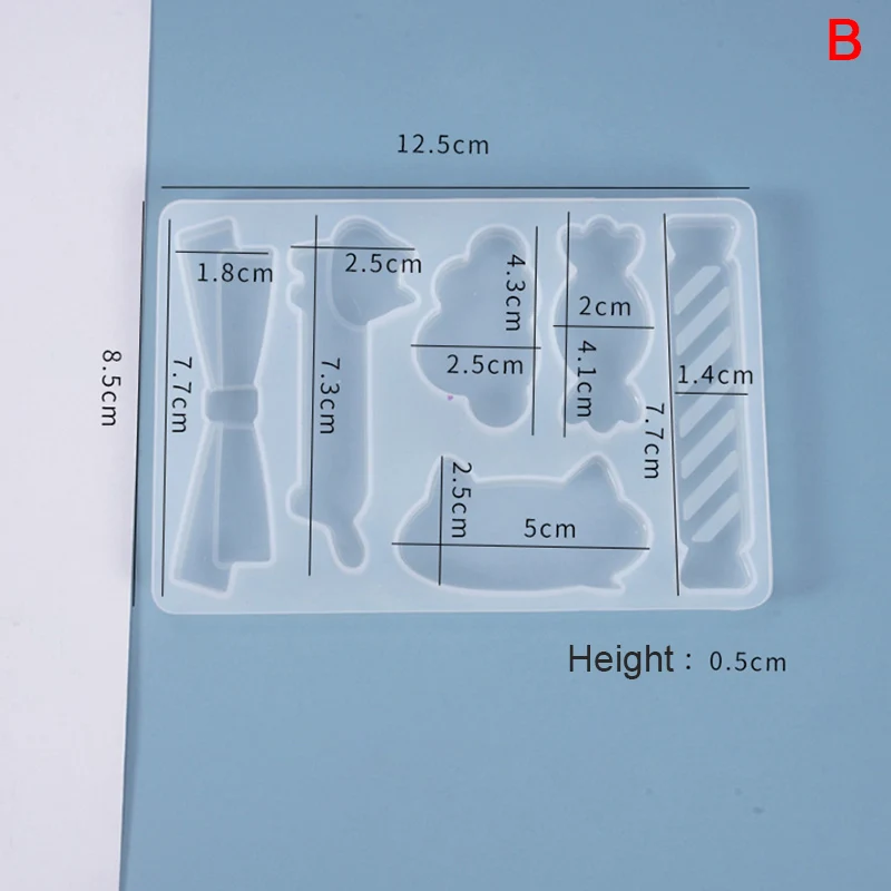 

1PC Chic Hair Pin Mold Uv Resin Jewelry Supplies Beauty Styling Jewelry Making Make Your Own Hairpin Hair Clip UV Resin Mold