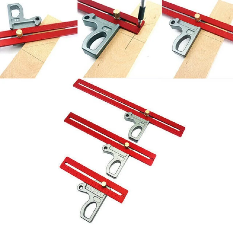 

Woodworking Scribing Ruler Woodworkers Right/Angle Edge Rule Aluminum Alloy Scribing Miter Marking Gauge