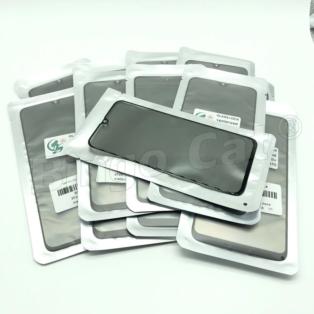 2pc original outer glass oca polarizer film for samsung a50 a51 a31 a71 a70 a30s a20 a41 lcd touch screen mobile phone parts free global shipping