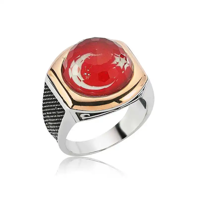 

Silverlina Silver Moon Star Men 'S Ring