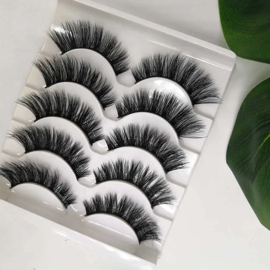 5 пар 3D норковые накладные ресницы натуральные толстые длинные для макияжа