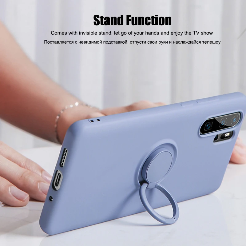 Оригинальный жидкий силиконовый чехол для Huawei P40 30 P20 Pro Mate 20 Honor V30 мягкий