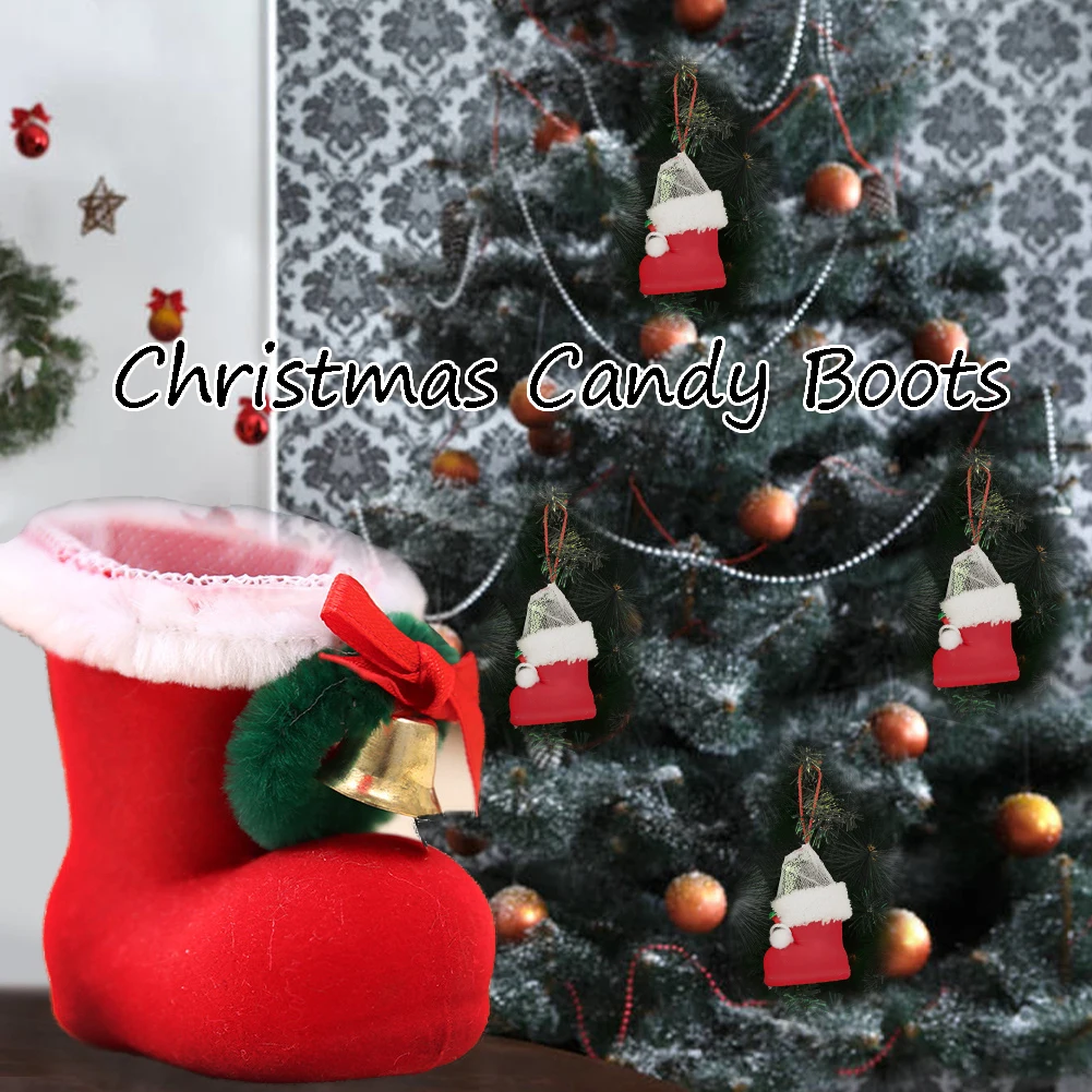 

1pcs Children's Toys Ornaments Merry Christmas Candy Boots Gifts Family Christmas Christmas Ornaments Natal Decoration