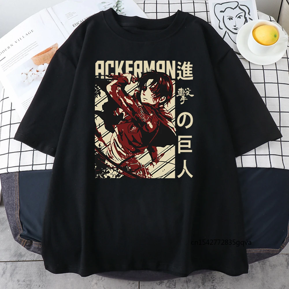 

Attack on Titan Anime Print Tshirts Women Vintage Tshirt Retro Comfortable Clothing Aesthetic Oversized Female T Shirt