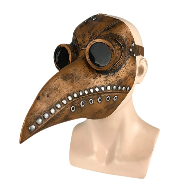 

Doctor Mask Pipe Latex Steam Punks Plague Doctor Mask Horror Halloween Bird Cosplay Mechanical Beak Masks Prop Carnival