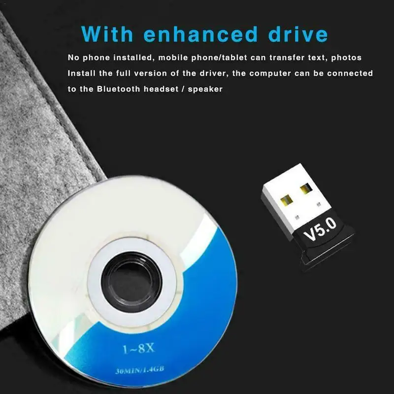 USB Bluetooth 5 0 адаптер беспроводной настольный компьютер ноутбук без драйвера аудио