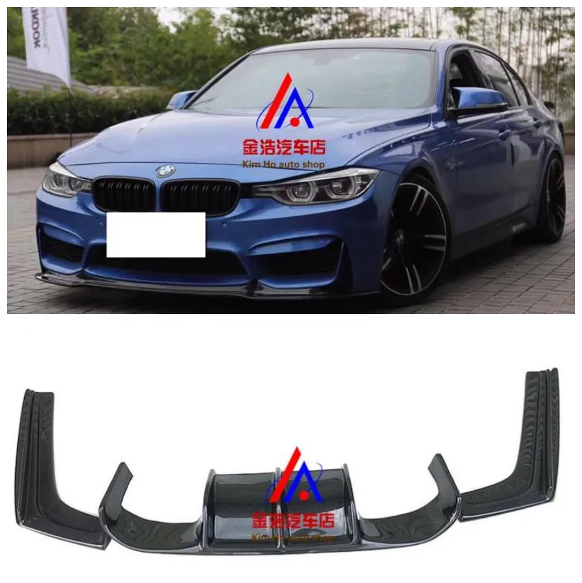 3 шт./1 комплект карбоновое волокно заднего багажника для губ бампер Защита