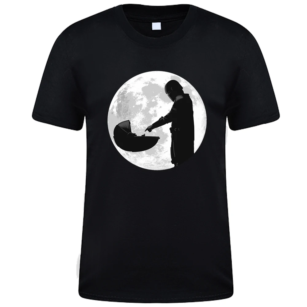 

Star Wars Mandalorian Print T-Shirts Male Cartoon Kawaii Yoda Tee Shirts Disney Fashion Tops Cotton Street Men's T Shirt