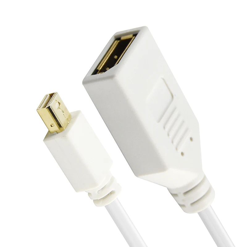 Кабель-адаптер Mini displayport Male-Displayport 1 2 дюйма белый кабель-переходник DP 4K для Mac Dell HD