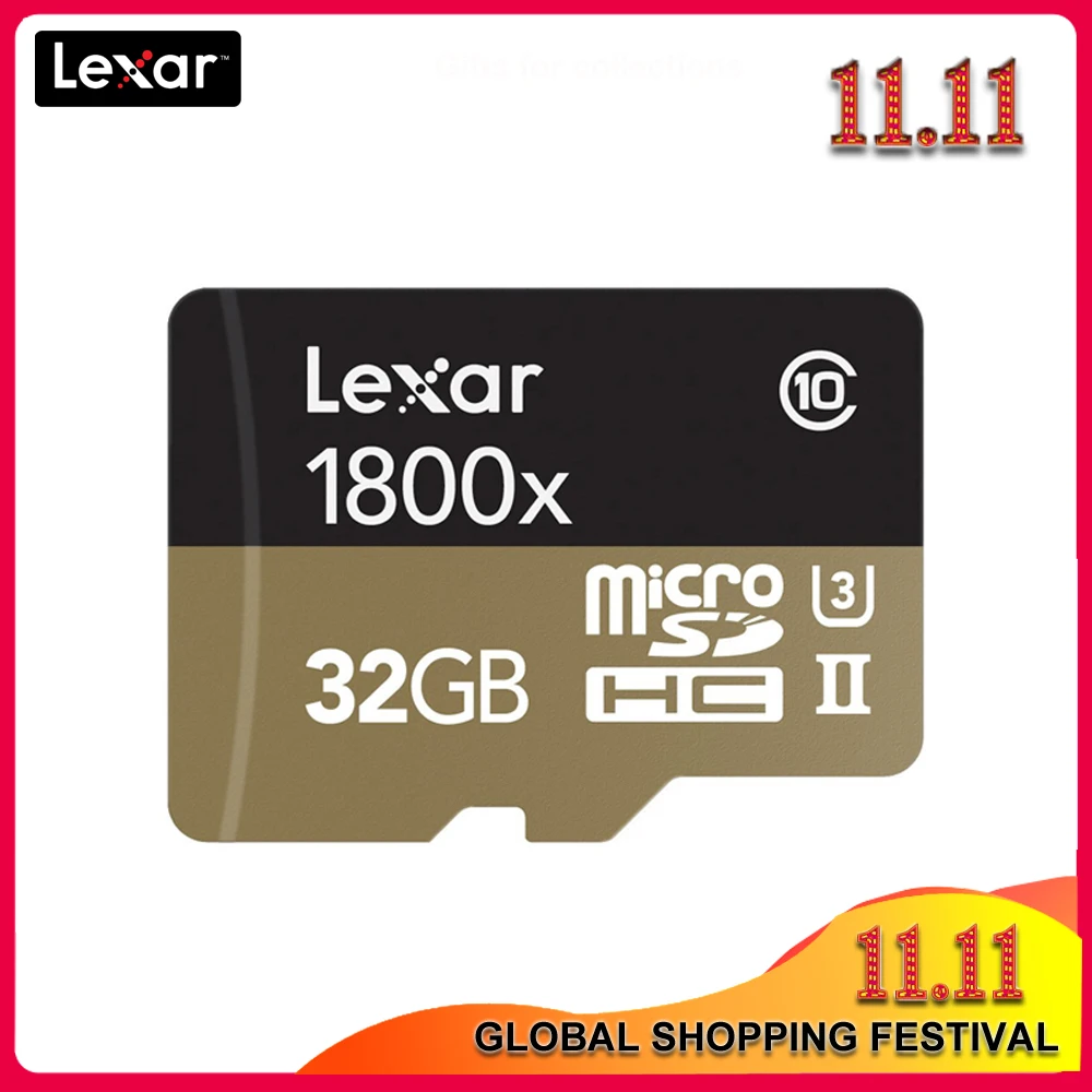 100% оригинал Lexar 1800x Micro SD карта 32 Гб класс 10 64 ГБ micro SDHC/SDXC tf памяти UHS II для дрона