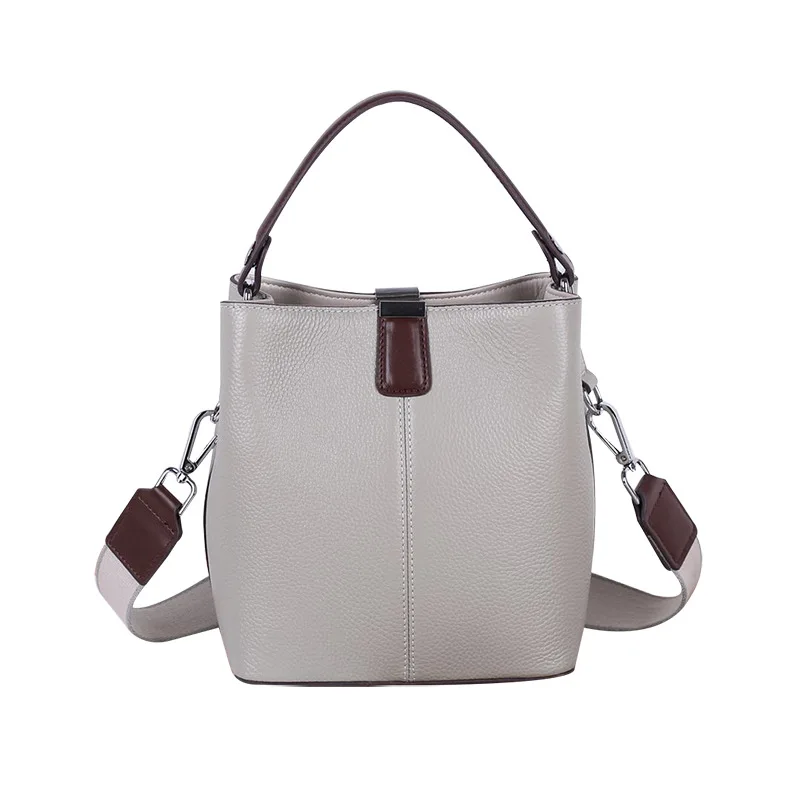 

Bucket Fashion Bag Designers Women Lady Messenger Bags Handbag Genuine Females Leather Crossbody Versatile Shoulder Bag Simple