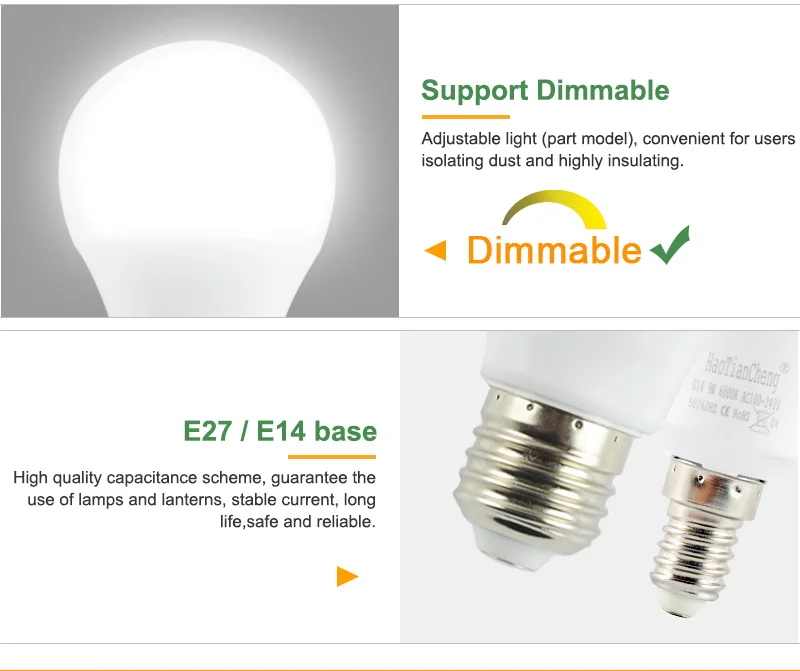 =(K)= 10pcs Dimmable Composite Aluminum LED Bulb Lamp E14 220V LED Light E27 3W 5W 6W 9W 12W 15W 20W Lampada Ampoule LED
