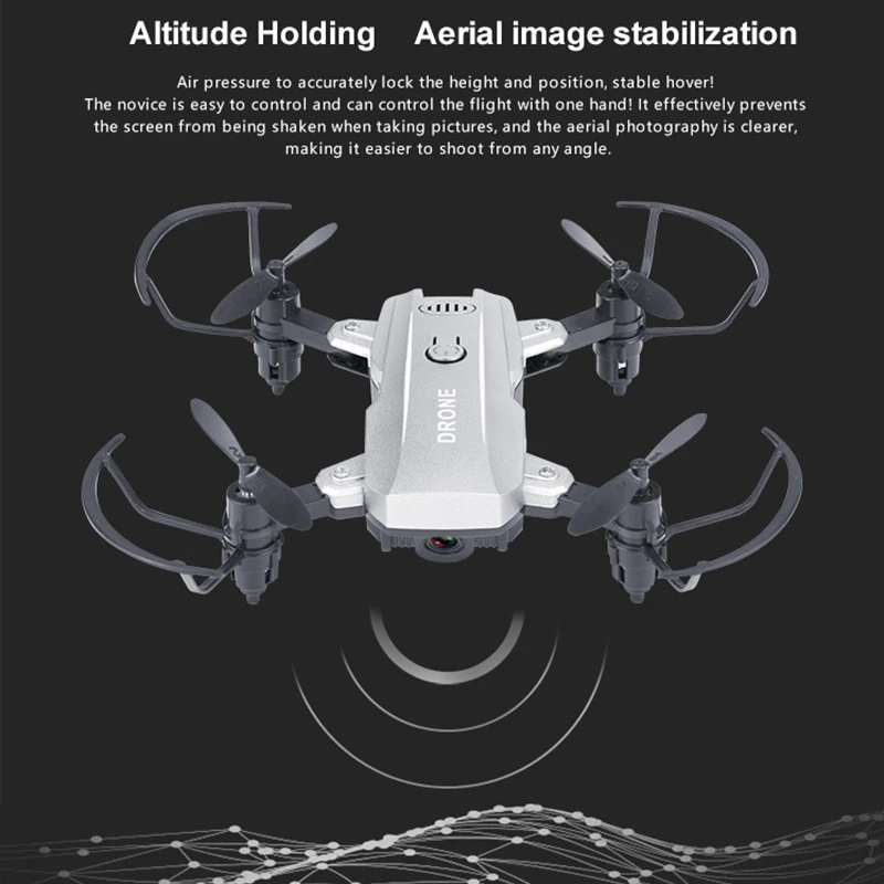 Foldable Mini Drone With RC Quadrocopter Camera HD Quad-Counter High Hold Helicopter Headless Mode Kid's Toys | Игрушки и хобби