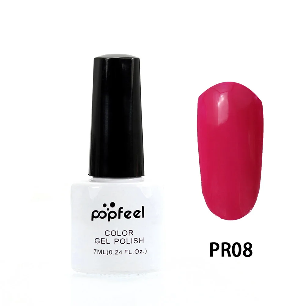 Горячая Мода 7 мл Лак для ногтей Цветной Гель лак LED & UV отмачиваемый косметические