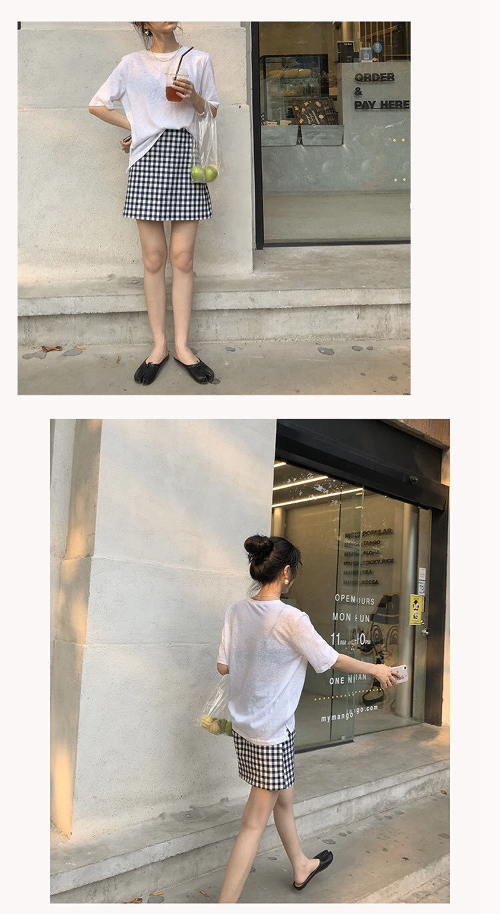 

2021 Summer HOT Plaid Temperament Commuter Skirt Was Thin Short Skirt High Waist Skirt A-line Package Hip Skirt Girl