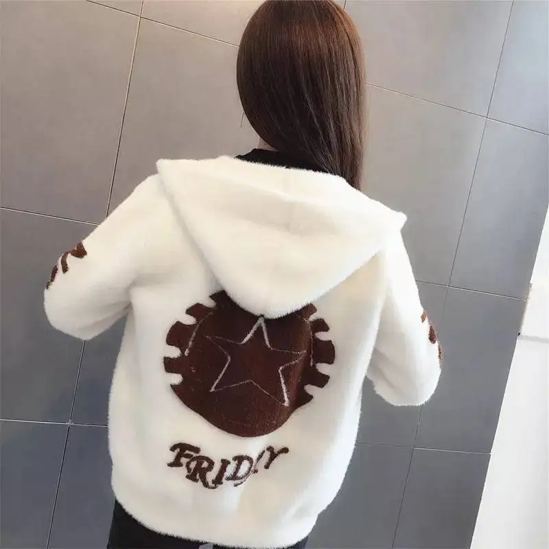 Модный вязаный кардиган в полоску с длинным рукавом Женское пальто Прямая