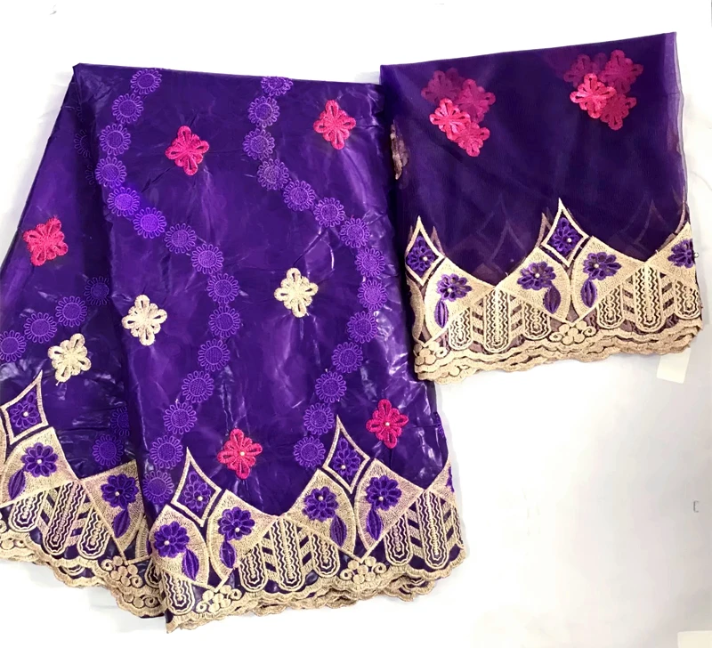 Bazin riche getzner высокое качество bazin brode getzner 5+ 2 ярдов Вышитые бассейна riche африканская ткань для платья - Цвет: KY1301120b1
