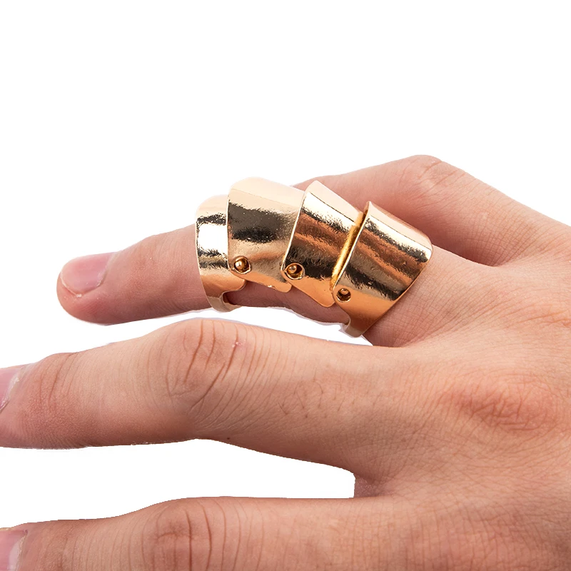 The Latest Fashion Trend Retro Punk Style Creative Joint Armor Knuckle Metal Ring Men And Women Can Wear Jewelry Gift | Украшения и