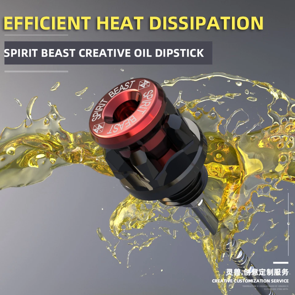 Spirit Beast Motorcycle Oil Dipstick Modified Screw Cap Measuring Ruler For Honda And GY6 Engine | Автомобили и мотоциклы