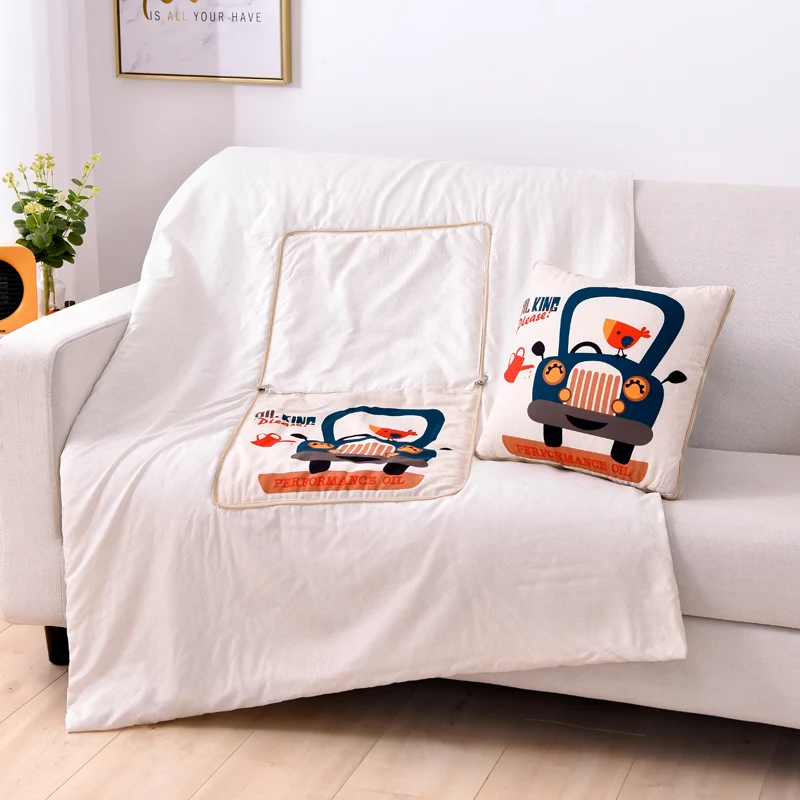 Складная Подушка-одеяло 2 в 1 Fuwatacchi с мультяшными изображениями | Дом и сад