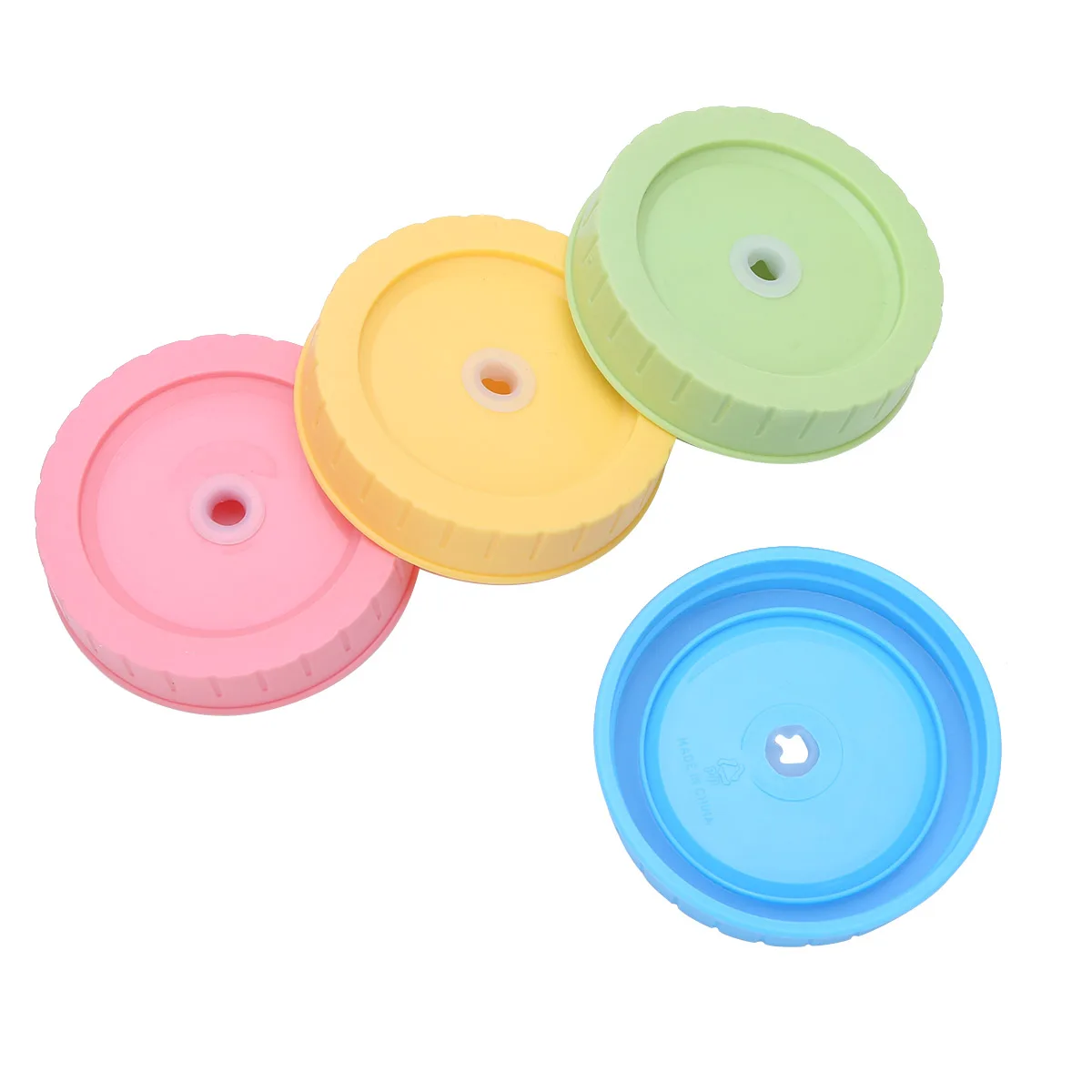 4 герметичных пластиковых крышки для хранения декоративные банка с отверстием