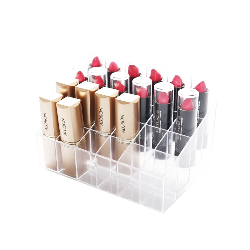 Multiple Grid Acrylic transparent Makeup Organizer Storage Box lipstick Nail Drill polish organizer Cosmetic Jewelry Holder | Дом и сад
