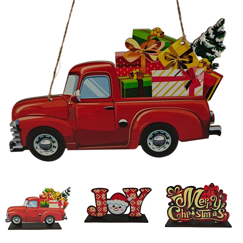 

Wooden Christmas Decorations Holiday Gifts Home Wood Chip Accessories Painted Wooden Crafts DIY Home Accessories