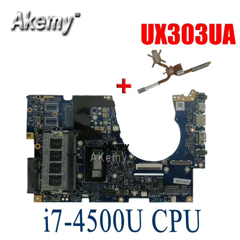 

For Asus UX303UA UX303U UX303UB U303U Laptop motherboard Mainboard test ok GM 4GB RAM i7-4500U CPU sed-Heatsink